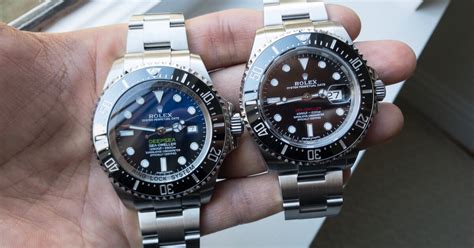 rolex sea dweller size comparison